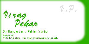 virag pekar business card