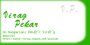 virag pekar business card